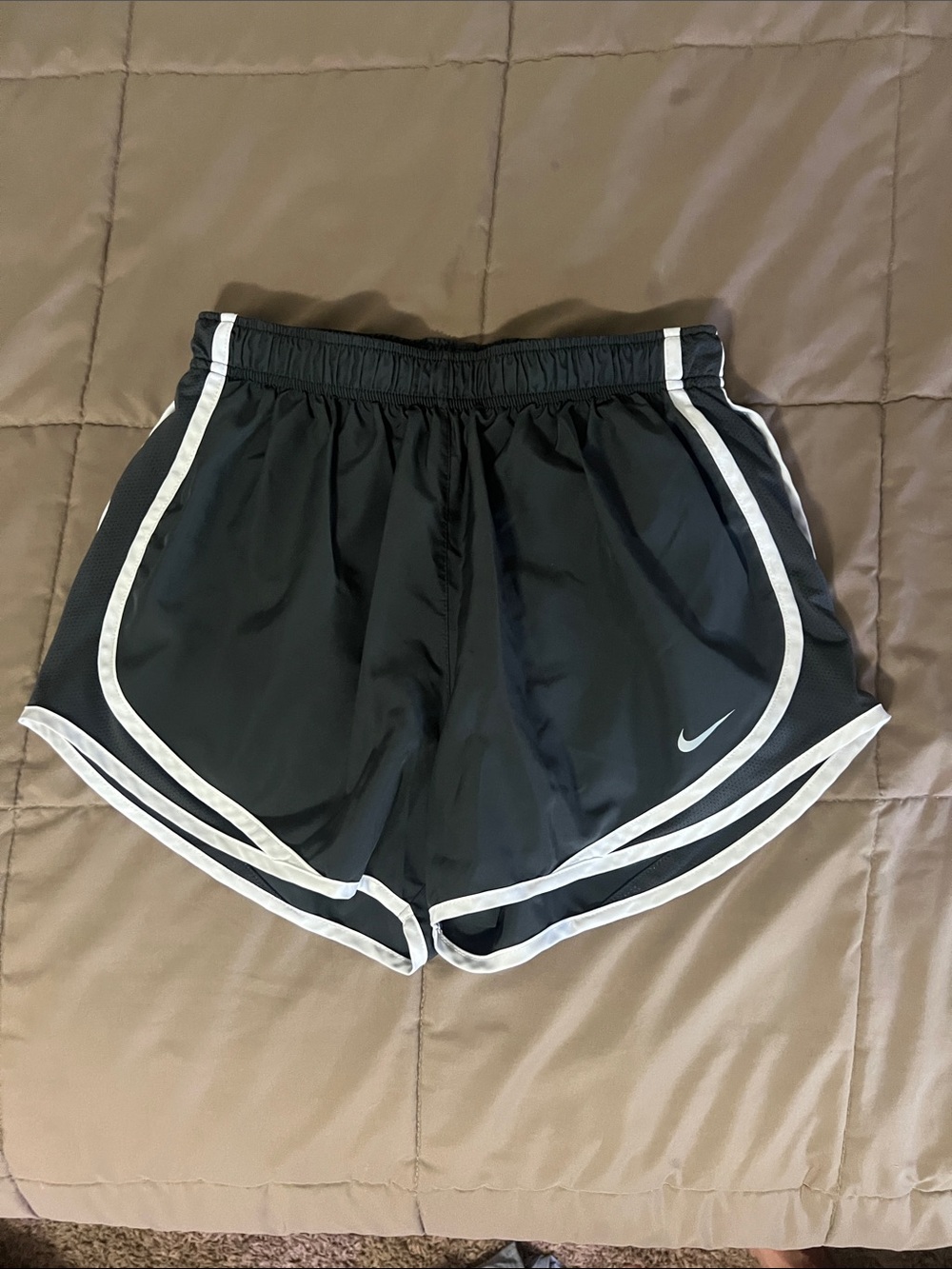 Nike Women's Black Running Shorts with White Trim